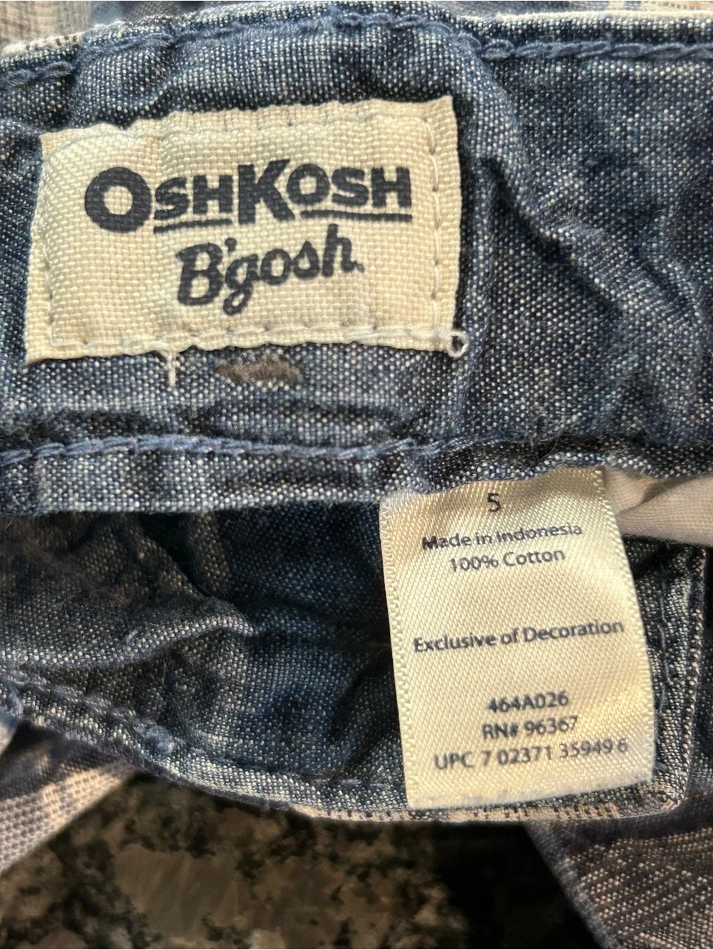 OshKosh B'gosh Boys Blue Plaid Cotton Shorts Size 5